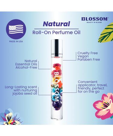 Blossom Roll on Perfume for Women Alcohol Free Rollerball Perfume Oil with Essential Oils Infused with Real Flowers Made in USA 0.20oz (Rose Violet Lily Magnolia Amber Cedarwood) Rainbow Rose Rose Rainbow 0.2 Fl Oz (Pack of 1) - Buy Online on SooperMarket.com