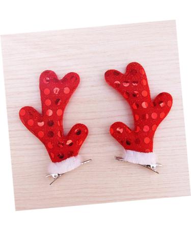 ABOOFAN 12 Pairs Kids Barrettes for Hair Christmas Hair Clips Christmas Barrette Colored Bobby for Hair Reindeer Antler Headband Kids Christmas Hair Clip Crystal Hair Girl Child Pin - Buy Online on SooperMarket.com