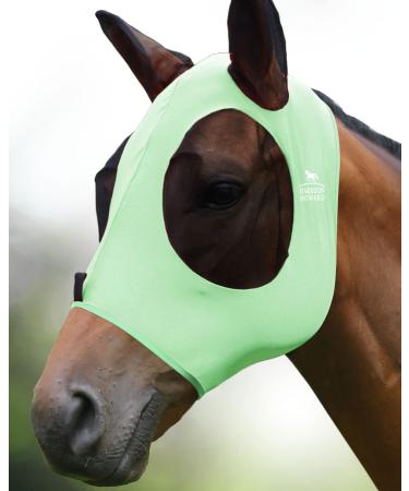 Harrison Howard fly mask for horses super comfortable elastic with ear-UV protection small horse mint green (cool mint) size M COB (medium) Cool MINT
