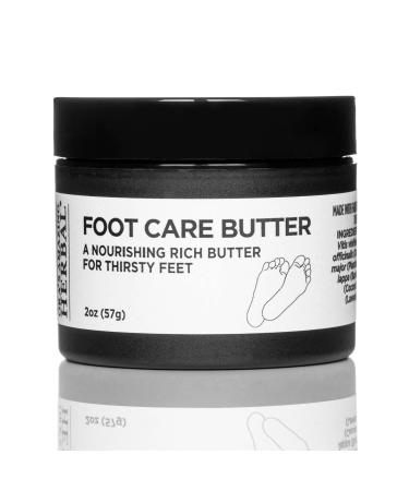 Foot Care Butter Heel Balm Foot Balm Repair Cream for Dry Cracked Heels & Feet Lavender Tea Tree & Peppermint 100% Recycled Plastic Jar Ora's Amazing Herbal 2 oz