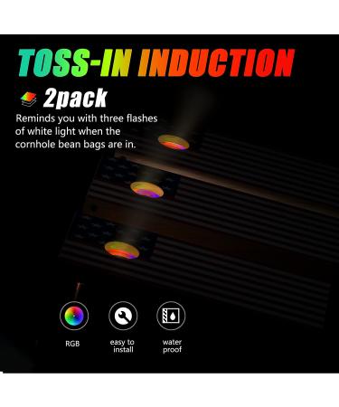 Teamaze RGB Flashing Cornhole Board Lights Set - 2 Pcs for 4ft x 2ft Boards - Perfect for Camping and Backyard Games - Buy Online on SooperMarket.com