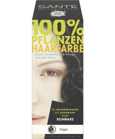 Sante herbal hair colour - black (6 x 100 gr) 100 g (pack of 6)