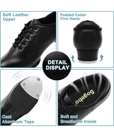 Child Tap Shoes Split Sole Unisex Dance - 5.5 Big Kid Black - Buy Online on SooperMarket.com
