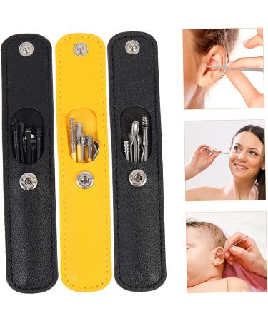 Earwax Remover Set - 3 Piece Ear Pick Kit with Spiral Tools and Pouch - Buy Online on SooperMarket.com
