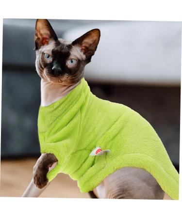 Yardwe Pet Kitten Sweater - Breathable Winter Jacket for Cats | Cozy Coats & Costumes | Light Green | Perfect for Autumn & Winter - Buy Online on SooperMarket.com