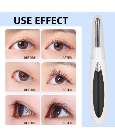 TBeautfave Heated Eyelash Curler Electric Eyelash Curler 10s Quick Heat Eyelash Curlers Double Heating Wires Wand-Shaped Tip 3 Temperature Settings Curled Lasting for Eye Beauty Makeup - Buy Online on SooperMarket.com