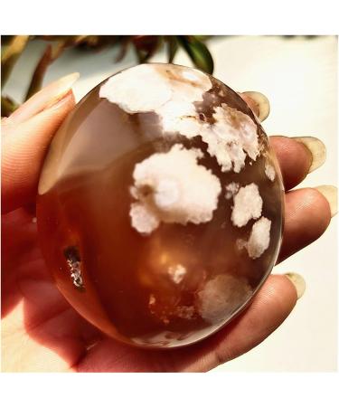Natural Crystal Rough Crystals Natural Stone Cherry Blossom Agate Crystal Palm Ornaments Home Room Decor Spiritual Reiki Crystals (Color : 100-110g) - Buy Online on SooperMarket.com