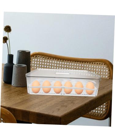 OSALADI Box Plastic Serving Tray Plastic Eggs Egg Tray Refrigerator Vegetables Holder Drawer Egg re-usable Transparent 32.5x22.5cm - Buy Online on SooperMarket.com