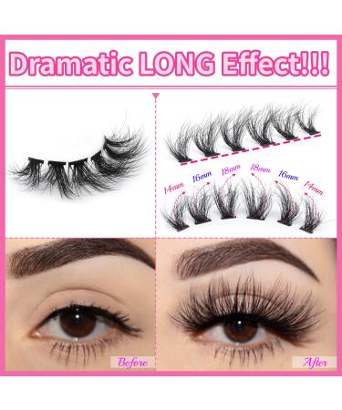 EYDEVRO 6D DIY Wispy Mink Cluster Eyelash Clusters - 60 Clusters (14-18mm) - Buy Online on SooperMarket.com