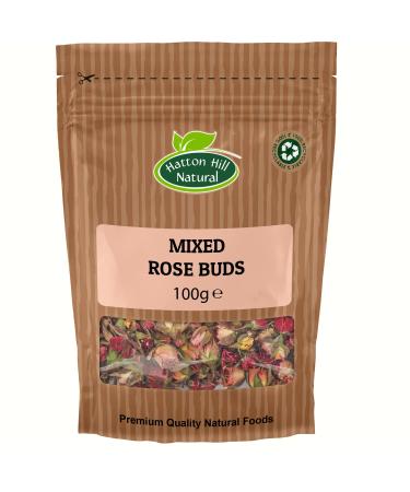 Dried Edible Mixed Rose Buds 100g by Hatton Hill