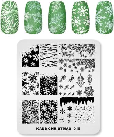 Alexnailart Christmas Nail Stamping Plate CH015 - Professional Manicure Stencil for Festive Nail Art - Buy Online on SooperMarket.com