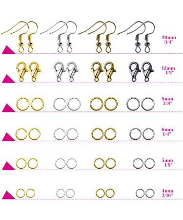 Paxcoo 3200Pcs Jewelry Repair Kit - Jump Rings, Clasps, Earring Hooks for Making Supplies and Findings - Necklace Bracelets Repair - Buy Online on SooperMarket.com