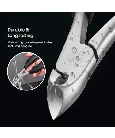 opove X5 Silver Podiatrist Toenail Clippers for Ingrown or Thick Nails - Precision Diabetic Pedicure Tool for Men - Buy Online on SooperMarket.com