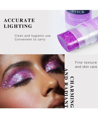NewBang Pink Body Glitter Stick - Holographic Chunky Face Glitter Gel for Music Festivals and Raves - Sparkling Makeup for Women - Buy Online on SooperMarket.com