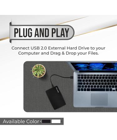 Storite Ultra Slim Portable External Hard Drive - 320GB - Black - Buy Online on SooperMarket.com