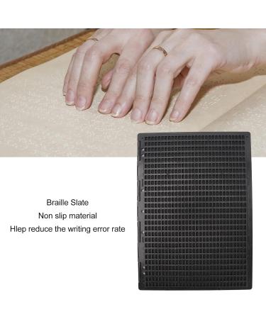 Braille Slate Braille Stylus Writing Slate 27 Lines 30 Cells Braille Writing Slate Plastic Braille Aids with Stylus for Blind - Buy Online on SooperMarket.com