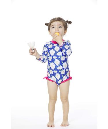 BONVERANO Baby Girl Long-Sleeve Swimsuit UPF 50+ Sun Protection - Daisy 2 - Size 2-3 Years - Buy Online on SooperMarket.com