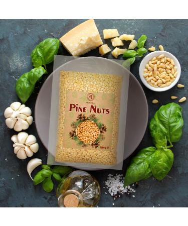Buy Pine Nuts 1kg - Natural Cedar Nuts for Cooking & Pesto - Airtight Packaged Cedar Kernels Without Shell - Buy Online on SooperMarket.com