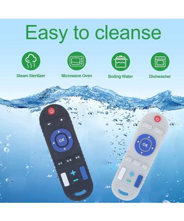 High Simulation Remote Control Baby Teether | Soft Silicone Teething Toy for Sensory Development | Daily Use (Black) - Buy Online on SooperMarket.com