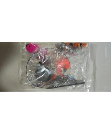 Autoau Interactive Cat Toy with Suction Cup Bird Feather Teaser Wand - Ideal for Indoor Cats and Kittens - 5 Bells, Feather Filler, Training Tool - Buy Online on SooperMarket.com