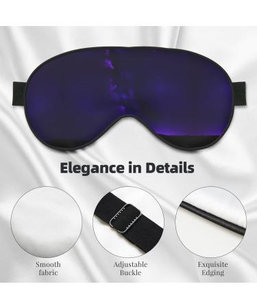 Purple Starry Sky Soft Sleep Eye Mask - Breathable Eye Patch for Women | Perfect for Travel & Relaxation - Buy Online on SooperMarket.com
