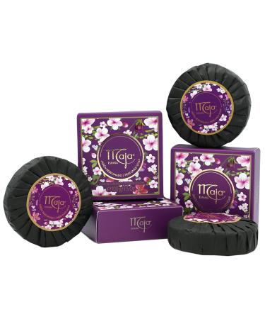 Maja Plum Blossom Soap Perfumed Soap Round and Luxurious Soap to Clean and Moisturize your skin Leaves Skin Beautifully Scented and Soft 2-Pack of 3.5 Oz Bar Soaps