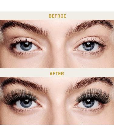 D-14mm Cluster Lashes 72 Clusters B&Q Lash Individual Eyelash Extensions DIY - Soft Wispy Volume Clusters for DIY at Home - Buy Online on SooperMarket.com