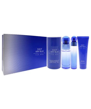 Perry Ellis 360 Very Blue For Men 4 PCS Eau De Toilette Gift Set 0.85 Fl Oz (Pack of 4) - Buy Online on SooperMarket.com