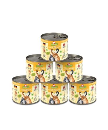 Granapet Delicatessen chicken wet food for cats food without cereals & without sugar additives cat food with high meat content & high -quality oils 6 x 200 g chicken pure 200 g (6 Pack)