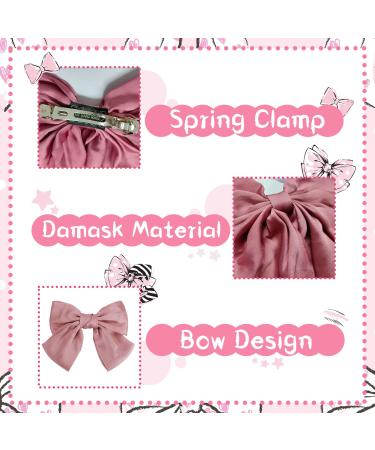 Shop Pink Bow Hair Clips for Women & Girls | French Large Hair Bows - International Shipping - Buy Online on SooperMarket.com