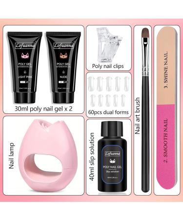 Poly Gel Starter Set - Complete Poly Gel Nail Extension Kit for Beginners | Perfect for Nail Art & DIY Manicure - Buy Online on SooperMarket.com
