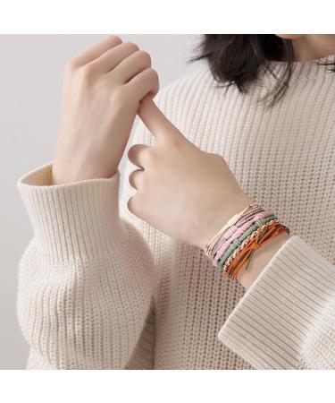 Elastic Hair Tie for Women - 20 Boho Hair Straps & Ponytail Holders for All Hair Types - Thin Curly Long Hair - Buy Online on SooperMarket.com