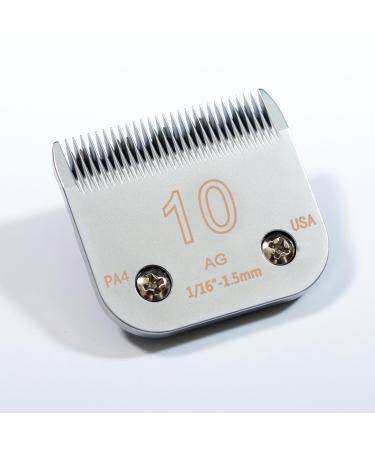 Professional Dog Clipper Blades 10# 1.6mm Dog Grooming Clippers with Detachable Blade Compatible for Oster Andis Wahl Conair A5 Model Series Sharp Hardness