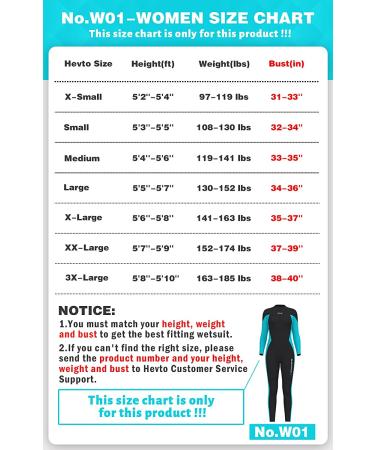 Hevto Women Wetsuit 3/2mm Neoprene Full Suit - Blue, Medium | Stay Warm in Cold Water | Ideal for Surfing, Swimming, Diving, SUP - Buy Online on SooperMarket.com