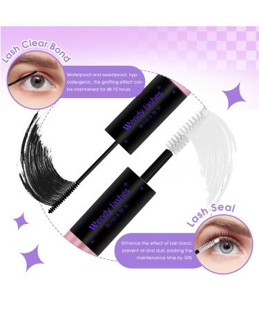 Lash Bond and Seal 2 in 1 Eyelash Extension Glue - Waterproof Long-Lasting Hold 72 Hours - DM20 Kit for DIY Lash Extensions - Buy Online on SooperMarket.com