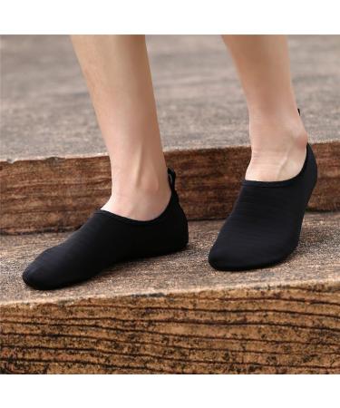 WateLves Water Shoes Barefoot Quick-Dry Aqua Socks for Beach Swim Surf Yoga - Size 8.5-9.5 Women/7.5-8.5 Men - Tw.black - Buy Online on SooperMarket.com