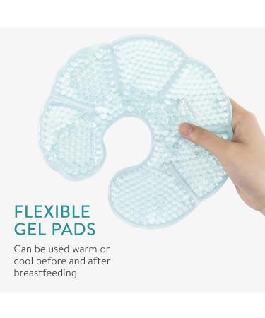 Navaris Thermo Pads Chest Pillow Set - 2 Gel Pearl Cooling & Heating Pillows for Breastfeeding - Reusable Warm Cold Compress - Blue - Buy Online on SooperMarket.com