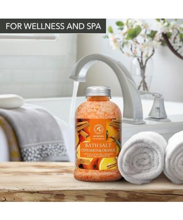 Buy Cinnamon-Orange Bath Salt 21.16 Oz (600g) - Natural Aromatherapy Soak for Relaxation | Body Care & Beauty - Buy Online on SooperMarket.com