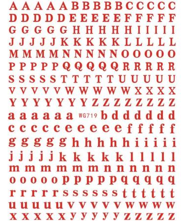 JMEOWIO Letters Nail Art Stickers Decals - 8 Sheets Self Adhesive English Alphabet Design for DIY Nail Decoration | Women Girls - Buy Online on SooperMarket.com