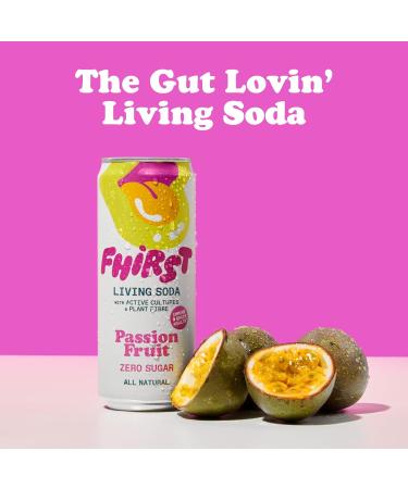 FHIRST Living Soda Taster Pack | Probiotic/Prebiotic Soda for Gut Health| Ginger Mandarin Cherry Vanilla & Passion Fruit Flavours | Zero Sugar or Sweetener | Mix pack - 12 x 330ml - Buy Online on SooperMarket.com