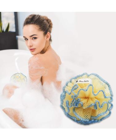 Exfoliating Body Scrubber Puff (4 Pack) | Deep Cleaning Loofah Sponge for Men & Women | Rich Bubbles & Sturdy Design - Buy Online on SooperMarket.com