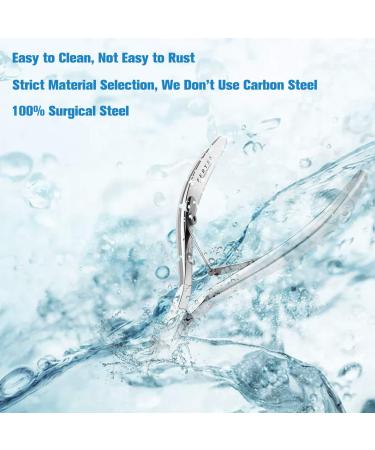 FERYES Cuticle Clipper - Professional Grade Stainless Steel Cuticle Remover Tool - 6mm Jaw - Silver | 1 Piece - Buy Online on SooperMarket.com