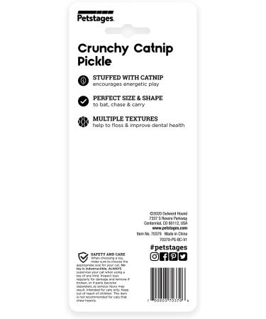 Petstages Crunchy Pickle Kicker Cat Toy - Dental and Catnip Infused - Buy Online on SooperMarket.com