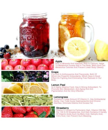 Plant Gift Summer Fun Fruit Tea Oganic Fruit Herbal Tea All Natural Flavors Loose Leaf Apple Grape Lemongrass Lemon Peel Strawberry Non GMO Vegan Tea Bags Into Iced Tea & Hot Tea 70G/2.5oz - Buy Online on SooperMarket.com