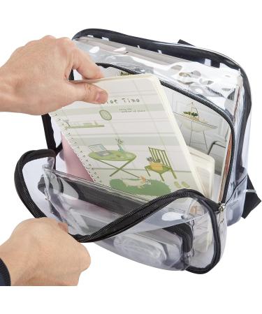 Cute Clear Mini Backpack - Stadium Approved Waterproof Lightweight Bag for Travel, Work, Concerts & Events (Black) - Buy Online on SooperMarket.com