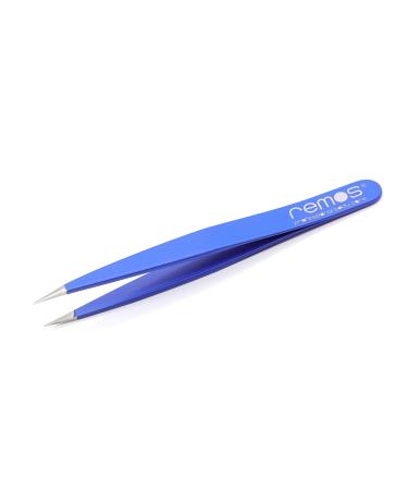 REMOS Splinter Tweezers - Stainless Steel INOX Rustproof 9.5 cm Fine Tip Dark Blue - Perfect for Precision Care - Buy Online on SooperMarket.com