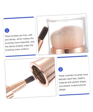 Angoily 4 in 1 Makeup Brush - Dual Ended Flat Foundation & Sponge Brush for Face Makeup - Perfect for Girls - High-Quality Artificial Fiber Cosmetics Tool - Buy Online on SooperMarket.com