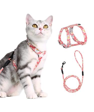 Petom flower pattern cat dishes with a leash cat line with dishes for cats for cats with a round lanyard.