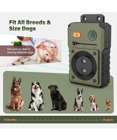 Anti Barking Device for dogs Auto Stop Barking Dog Device Rechargeable Ultrasonic Dog Barking Control IPX4 Ultrasonic Dog Barking with 50FT-3 Levels Bark Stopper for Dog Safe Sonic dog Barking Control Green#1107GRFSTX - Buy Online on SooperMarket.com