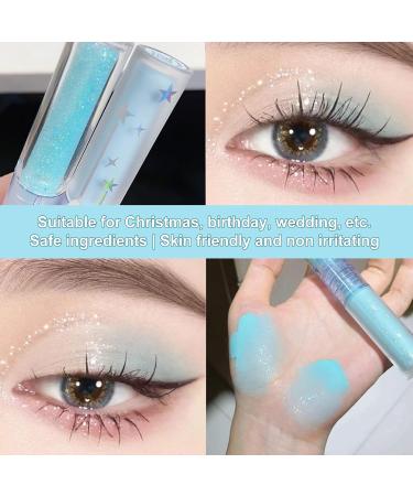 FILFEEL Pigmented Liquid Glitter Eyeshadow - 2 in 1 Double Headed Glitter Eye Makeup - High Ductility Blue Eyeshadow for Stunning Looks - International Shipping Available - Buy Online on SooperMarket.com